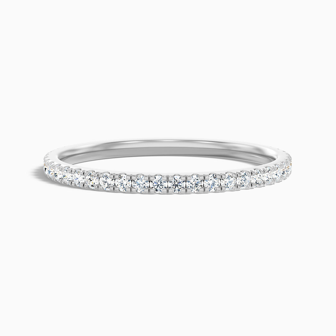 Livia Round Cut Lab Grown Diamond Three Quarter Eternity Wedding Band