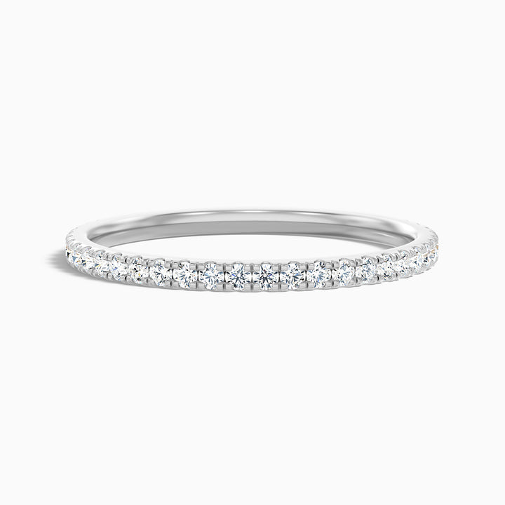 Livia Round Cut Lab Grown Diamond Three Quarter Eternity Wedding Band