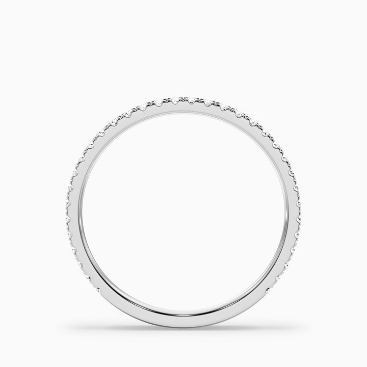 Livia Round Cut Lab Grown Diamond Three Quarter Eternity Wedding Band