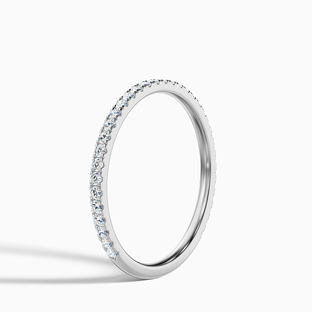 Livia Round Cut Lab Grown Diamond Three Quarter Eternity Wedding Band