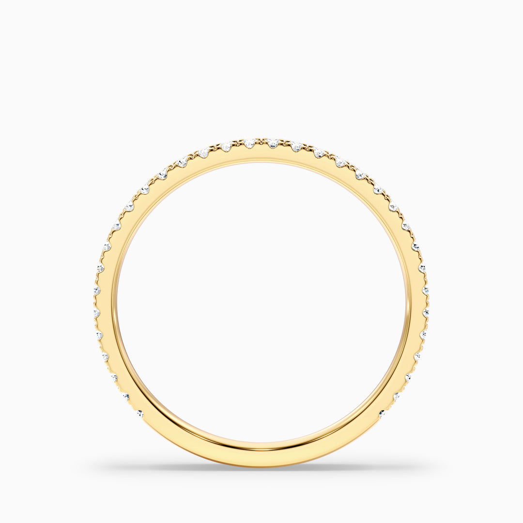 Livia Round Cut Lab Grown Diamond Three Quarter Eternity Wedding Band