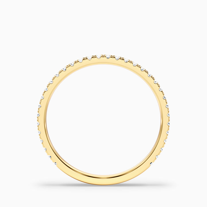 Livia Round Cut Lab Grown Diamond Three Quarter Eternity Wedding Band