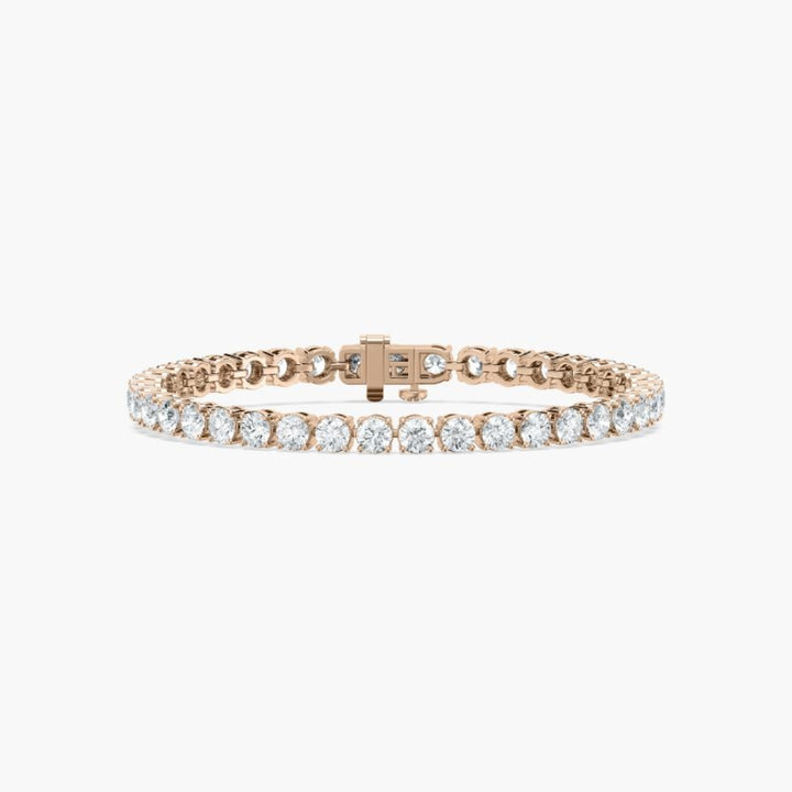 Lacey Round Cut Lab Grown Diamond Tennis Bracelet