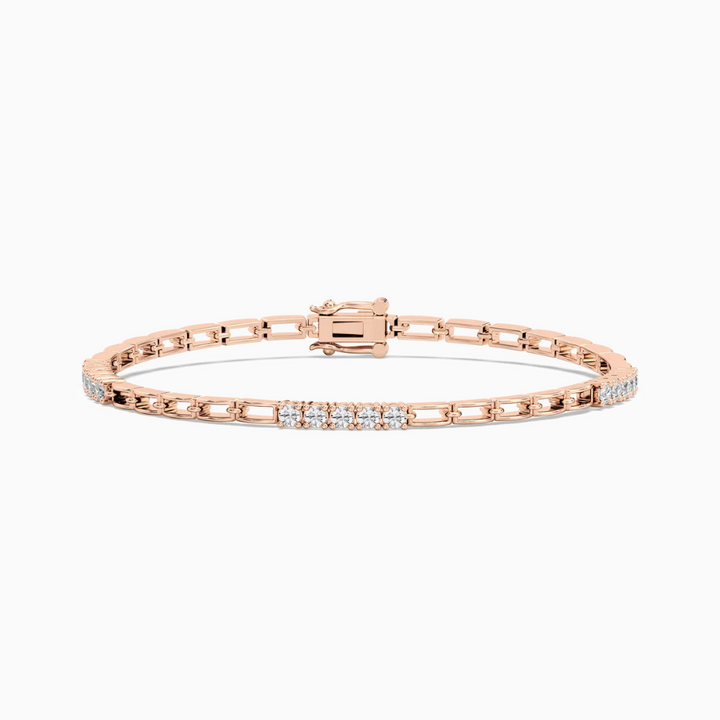 Hailey Round Cut Lab Grown Diamond Tennis Bracelet