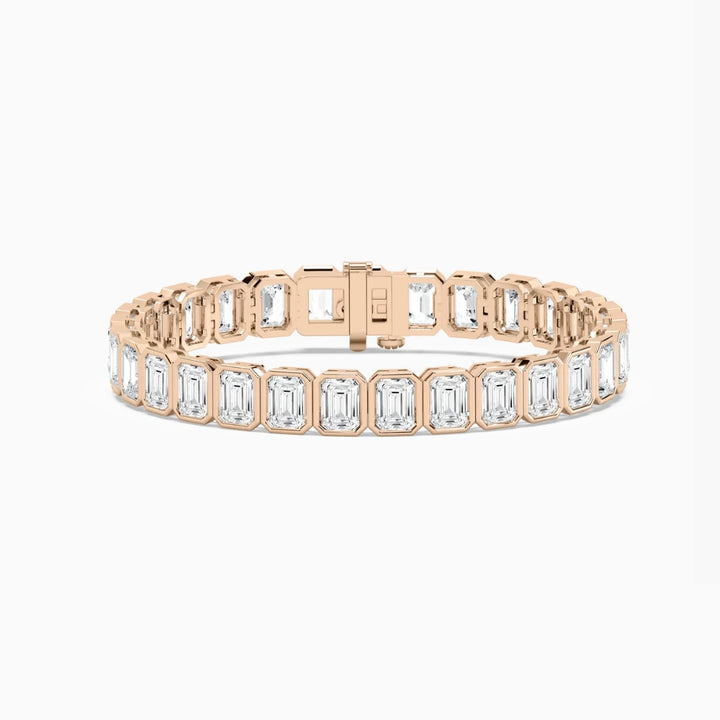 Aniya 29 Carat Emerald Cut Lab Grown Diamonds Tennis Bracelet