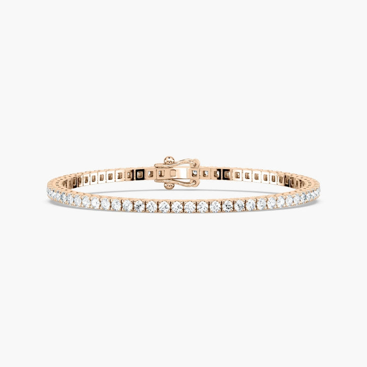 Riley Round Cut Lab Grown Diamond Tennis Bracelet