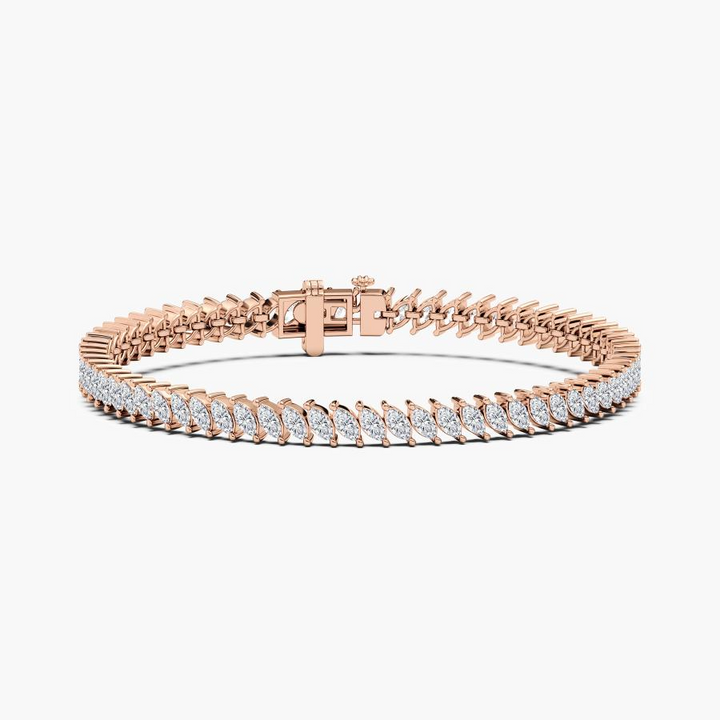 Bella Marquise Cut Lab Grown Diamond Tennis Bracelet
