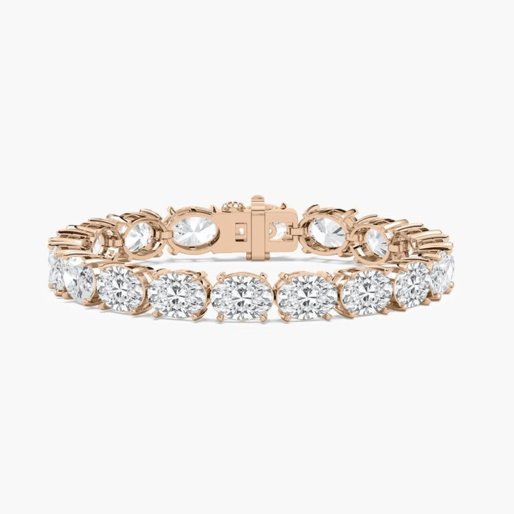 Dalia 34 Carat Oval Cut Lab Grown Diamonds Tennis Bracelet