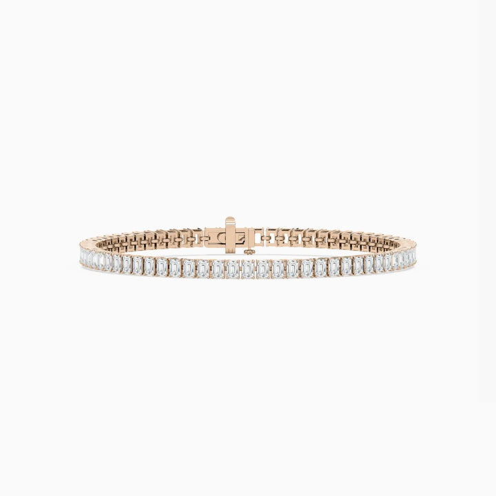Brynn Emerald Cut Lab Grown Diamond Tennis Bracelet