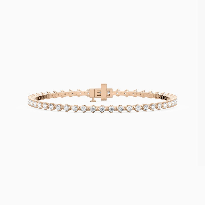 Casey Round Cut Lab Grown Diamond Tennis Bracelet