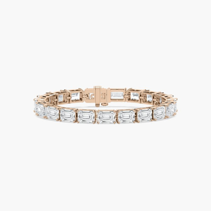 Ember 40 Carat Emerald Cut Lab Grown Diamonds Tennis Bracelet