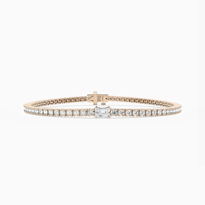 Erika Round And Emerald Lab Grown Diamond Shimmer Tennis Bracelet
