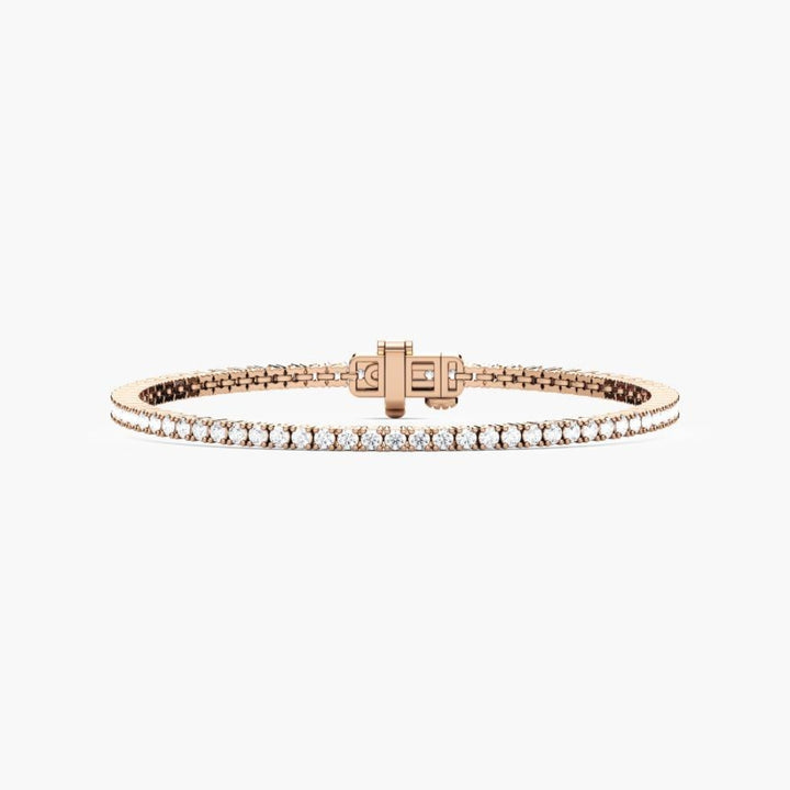 Maria Round Cut Lab Grown Diamond Sleek Tennis Bracelet