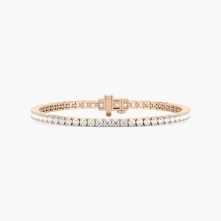 Quinn Round Cut Lab Grown Diamond Tennis Bracelet
