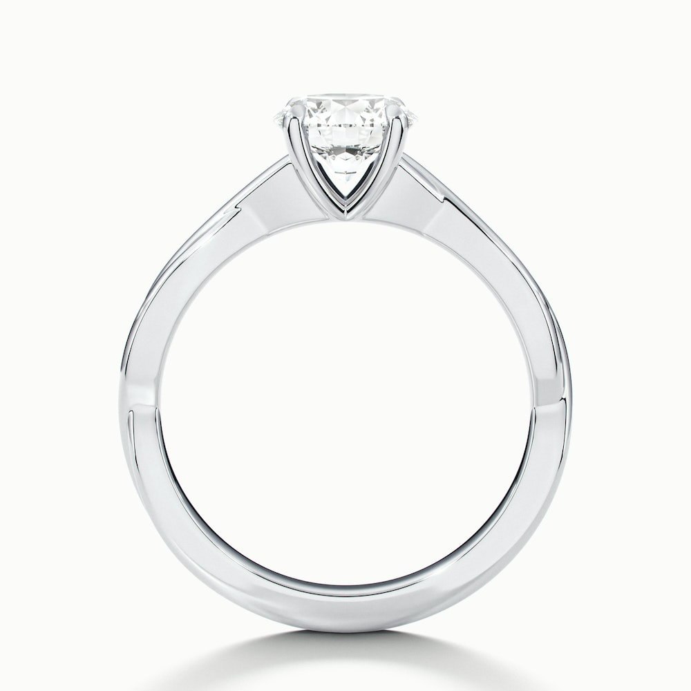 Zoya 1 Carat Round Solitaire Lab Grown Engagement Ring in Platinum