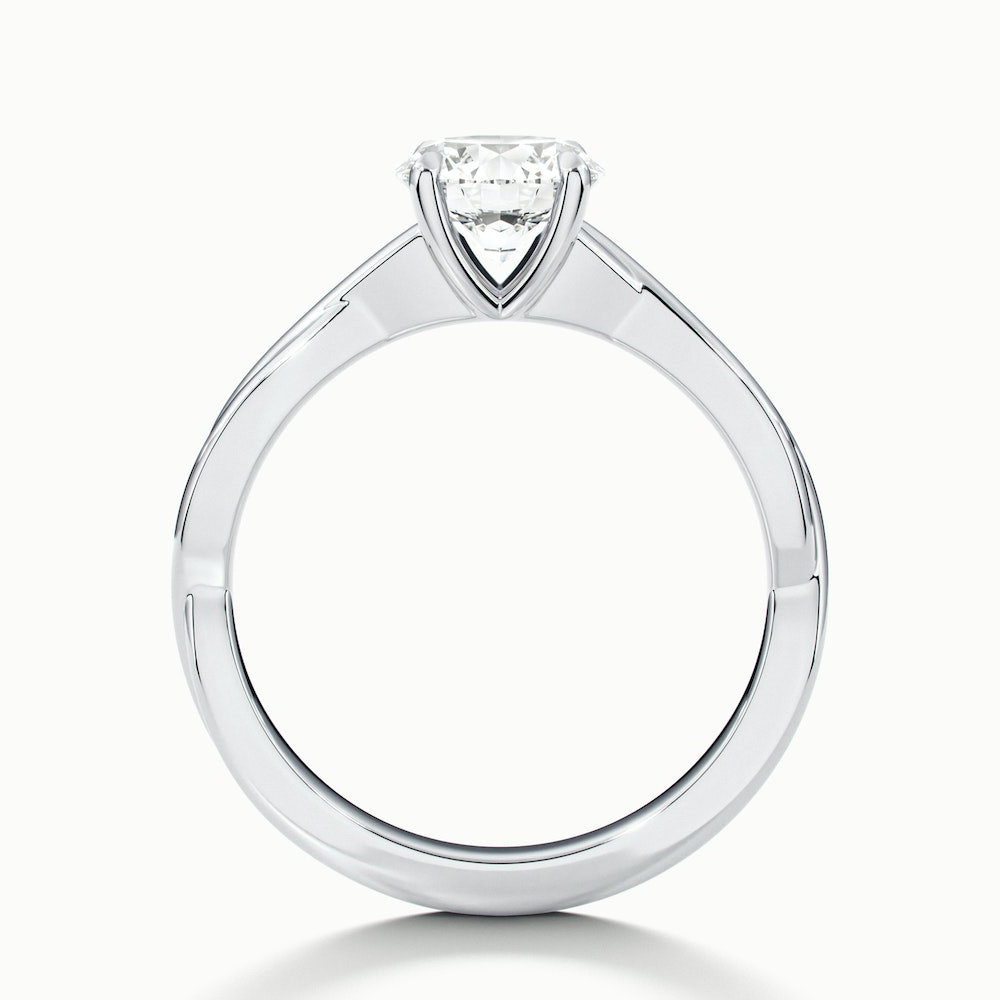 Zoya 5 Carat Round Solitaire Lab Grown Engagement Ring in 10k White Gold