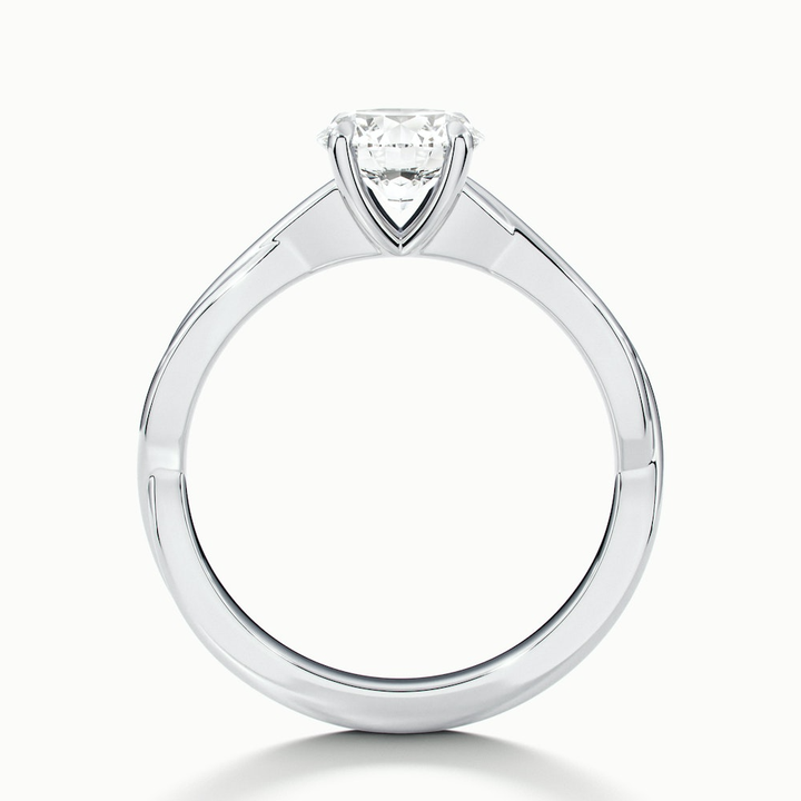 Zoya 5 Carat Round Solitaire Lab Grown Engagement Ring in 10k White Gold