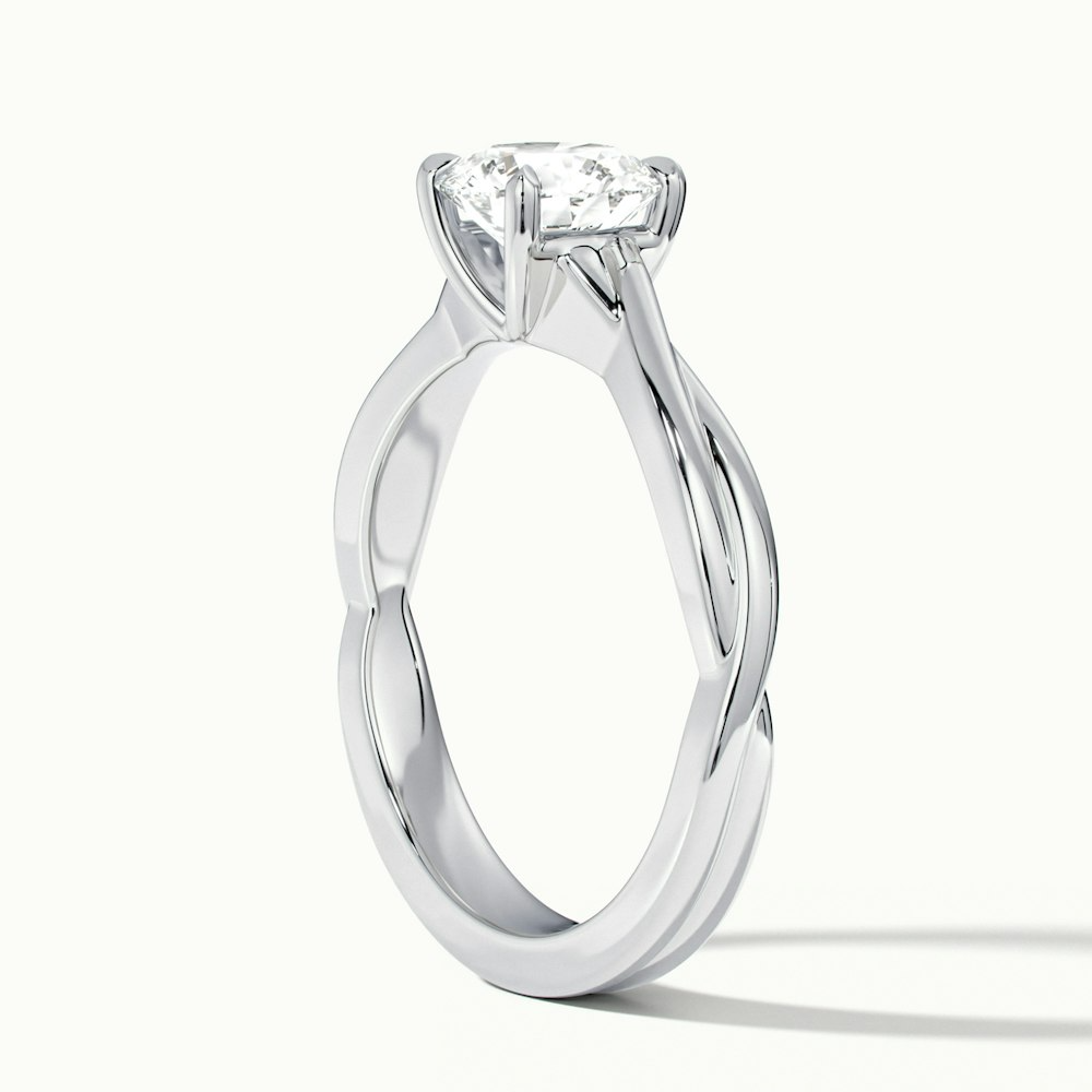 Zoya 4 Carat Round Solitaire Lab Grown Engagement Ring in Platinum