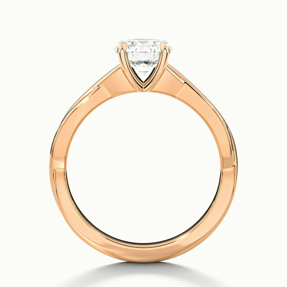 Zoya 4 Carat Round Solitaire Lab Grown Engagement Ring in 10k Rose Gold