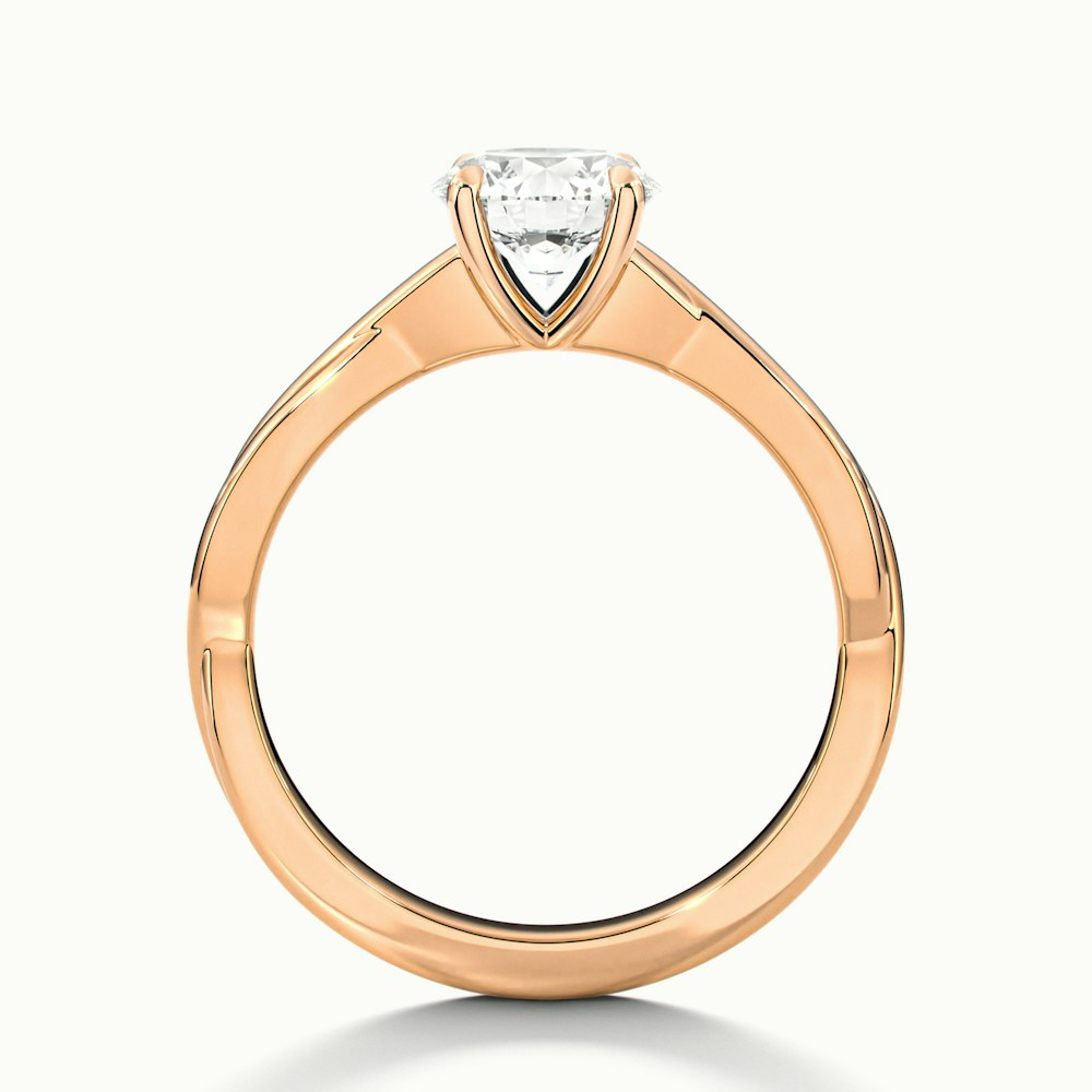 Zoya 1 Carat Round Solitaire Lab Grown Engagement Ring in 18k Rose Gold