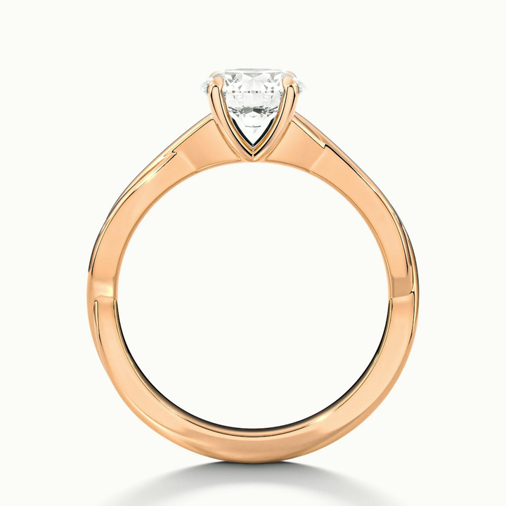 Zoya 1 Carat Round Solitaire Lab Grown Engagement Ring in 18k Rose Gold