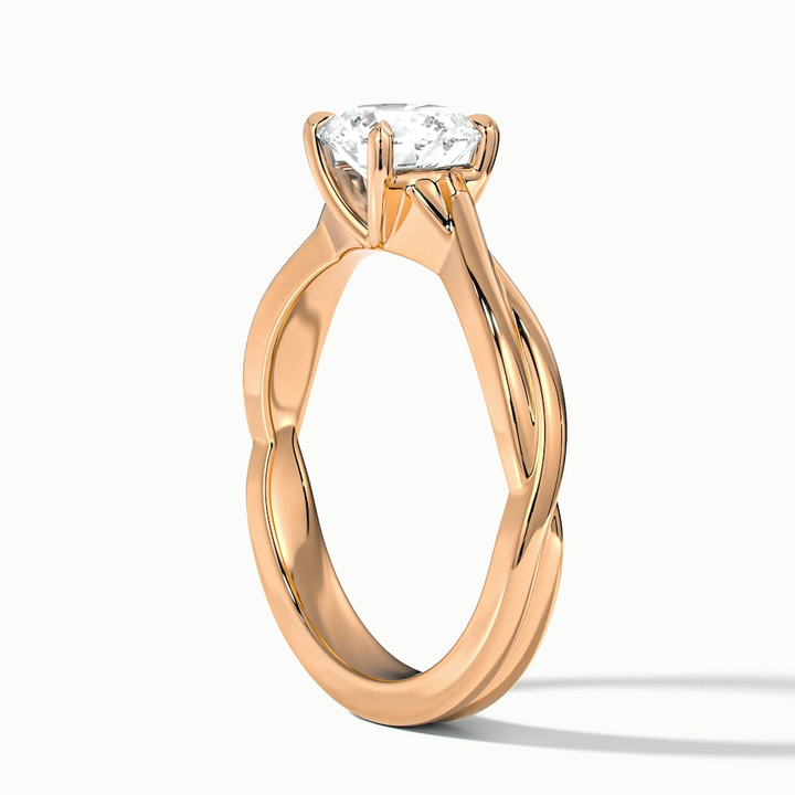 Lucy 2.5 Carat Round Solitaire Moissanite Diamond Ring in 10k Rose Gold