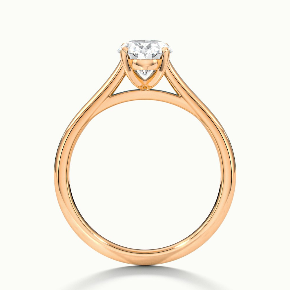 Love 2.5 Carat Oval Solitaire Moissanite Diamond Ring in 10k Rose Gold