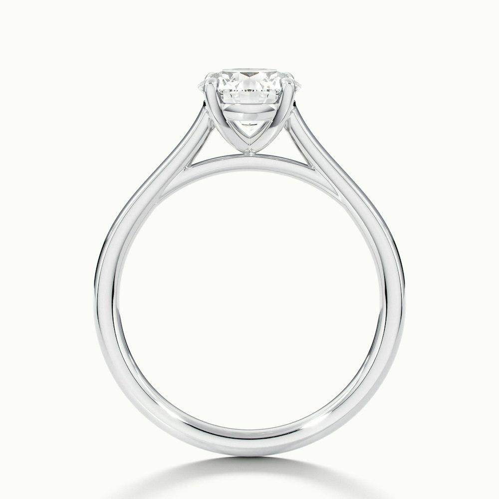 Lena 2.5 Carat Round Cut Solitaire Lab Grown Engagement Ring in 10k White Gold