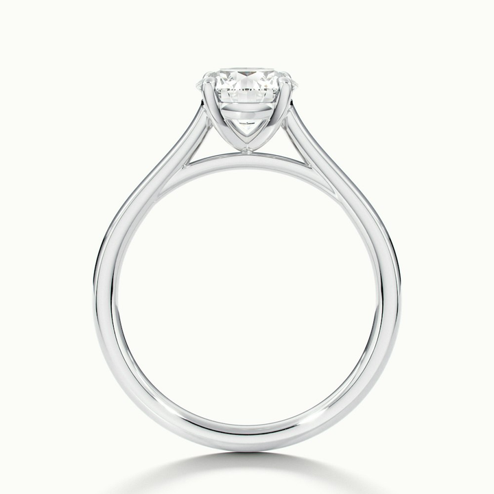 Lena 2.5 Carat Round Cut Solitaire Lab Grown Engagement Ring in 10k White Gold