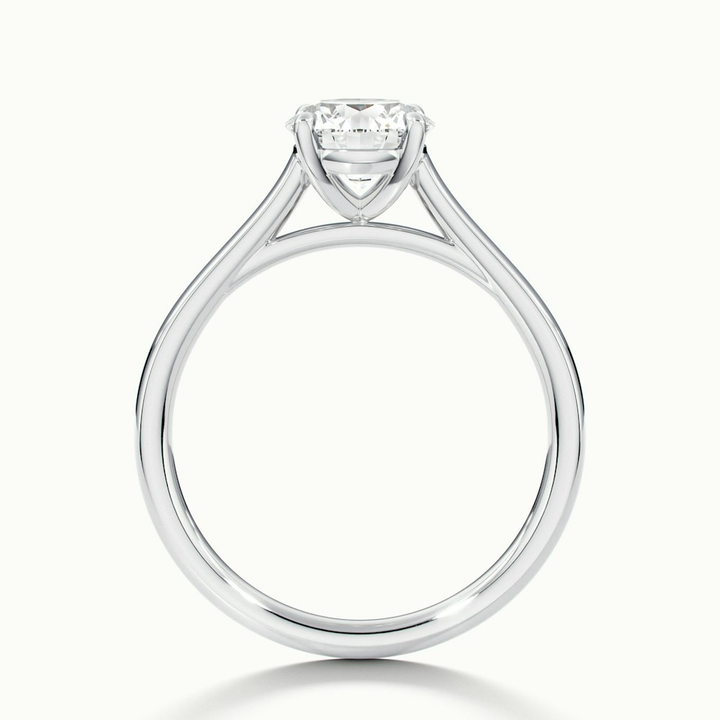 Anaya 2 Carat Round Cut Solitaire Moissanite Diamond Ring in 18k White Gold