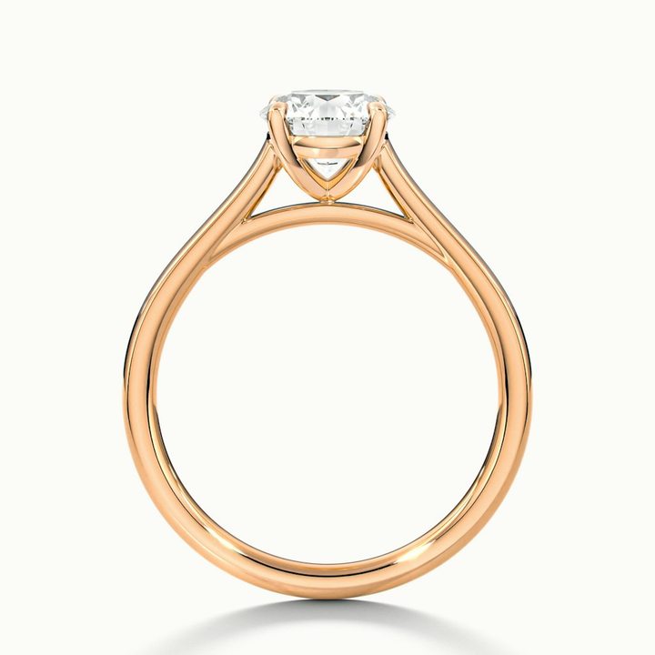 Anaya 4.5 Carat Round Cut Solitaire Moissanite Diamond Ring in 14k Rose Gold