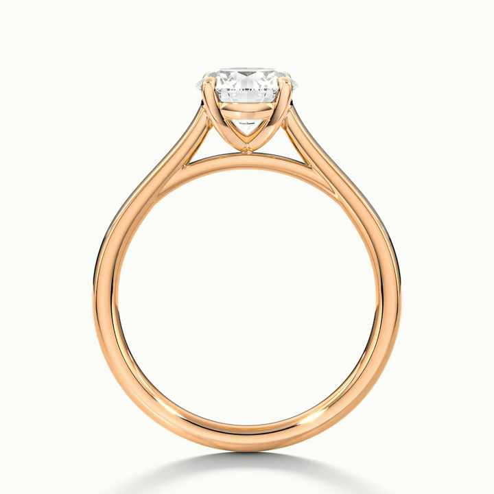 Anaya 1 Carat Round Cut Solitaire Moissanite Diamond Ring in 18k Rose Gold
