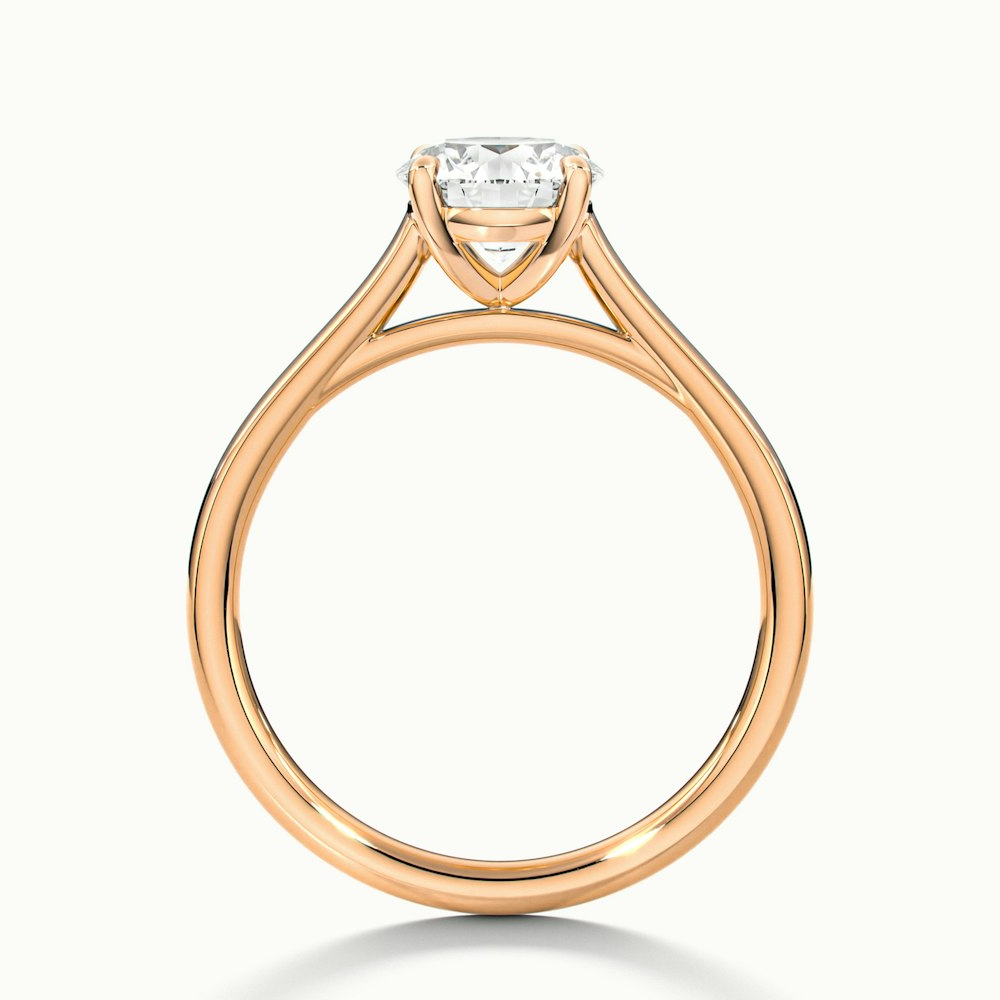 Anaya 1 Carat Round Cut Solitaire Moissanite Diamond Ring in 10k Rose Gold