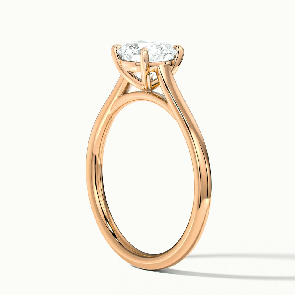 Anaya 2.5 Carat Round Cut Solitaire Moissanite Diamond Ring in 10k Rose Gold