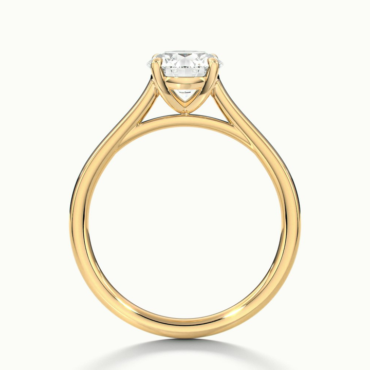 Anaya 2.5 Carat Round Cut Solitaire Moissanite Diamond Ring in 14k Yellow Gold