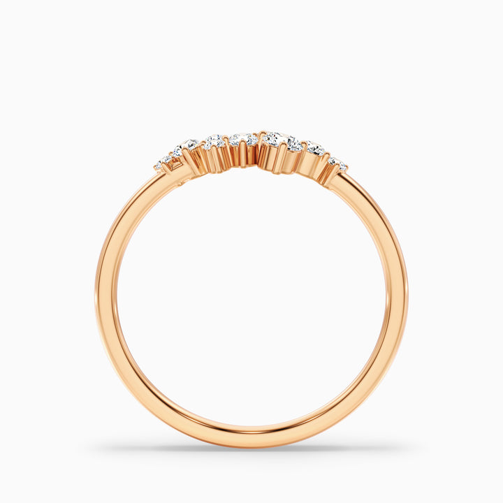 Vianey Round Cut Cluster Lab Grown Diamond Wedding Band