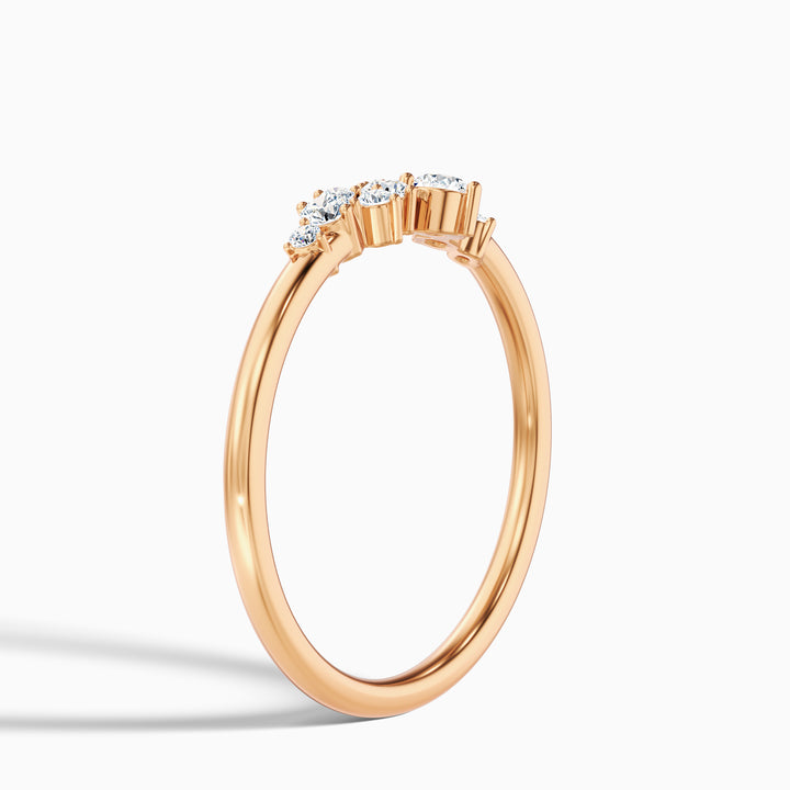 Vianey Round Cut Cluster Lab Grown Diamond Wedding Band