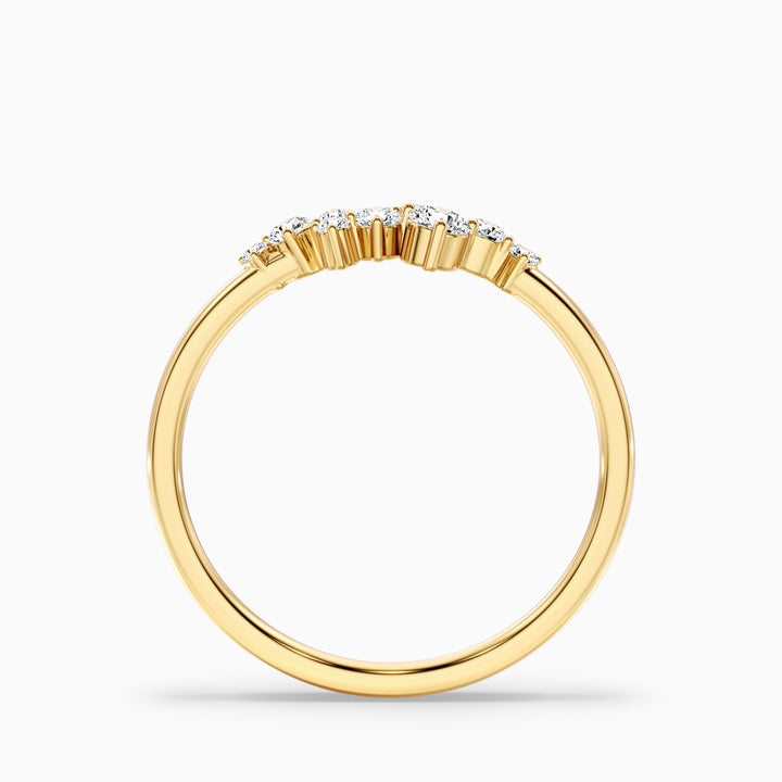 Vianey Round Cut Cluster Lab Grown Diamond Wedding Band