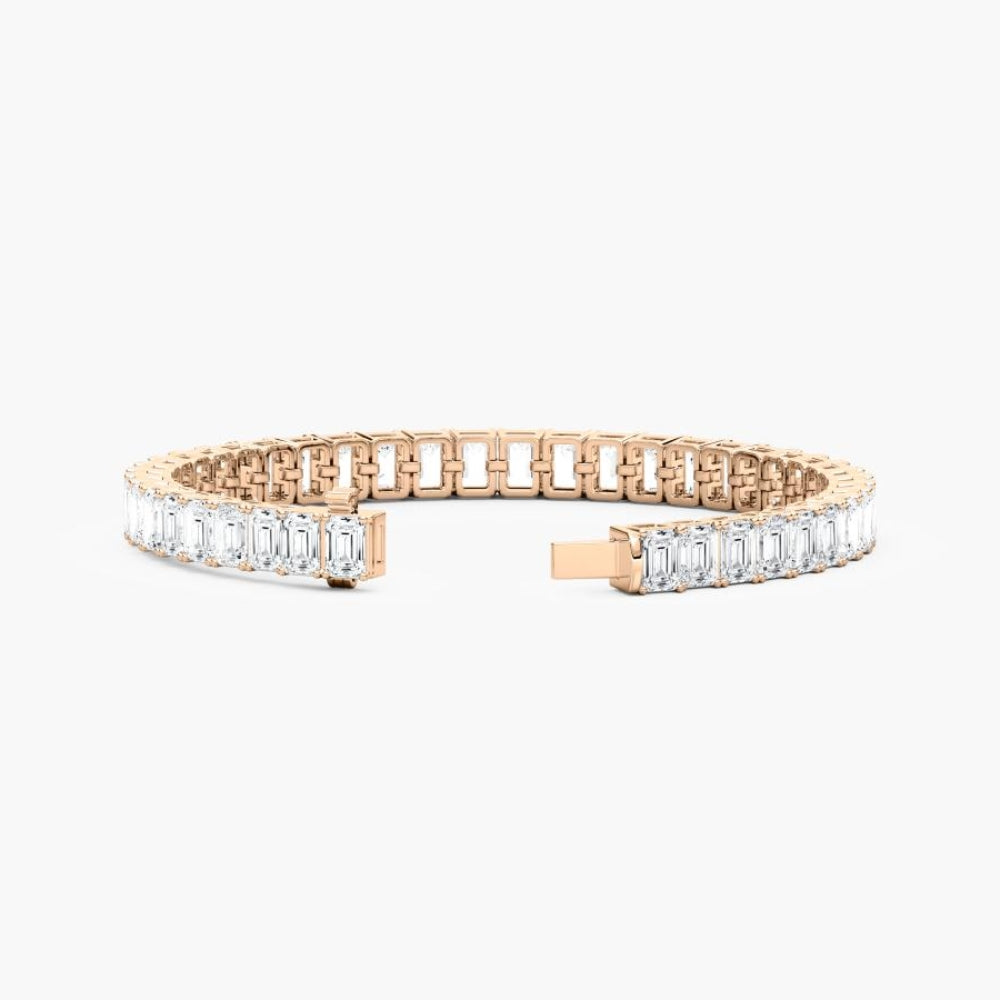 Sasha 22 Carat Emerald Cut Lab Grown Diamonds Tennis Bracelet