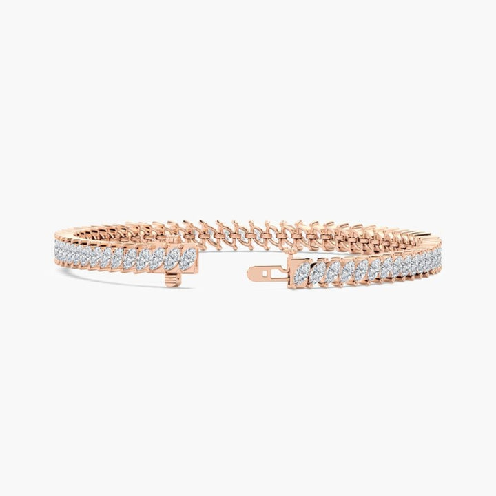 Bella Marquise Cut Lab Grown Diamond Tennis Bracelet