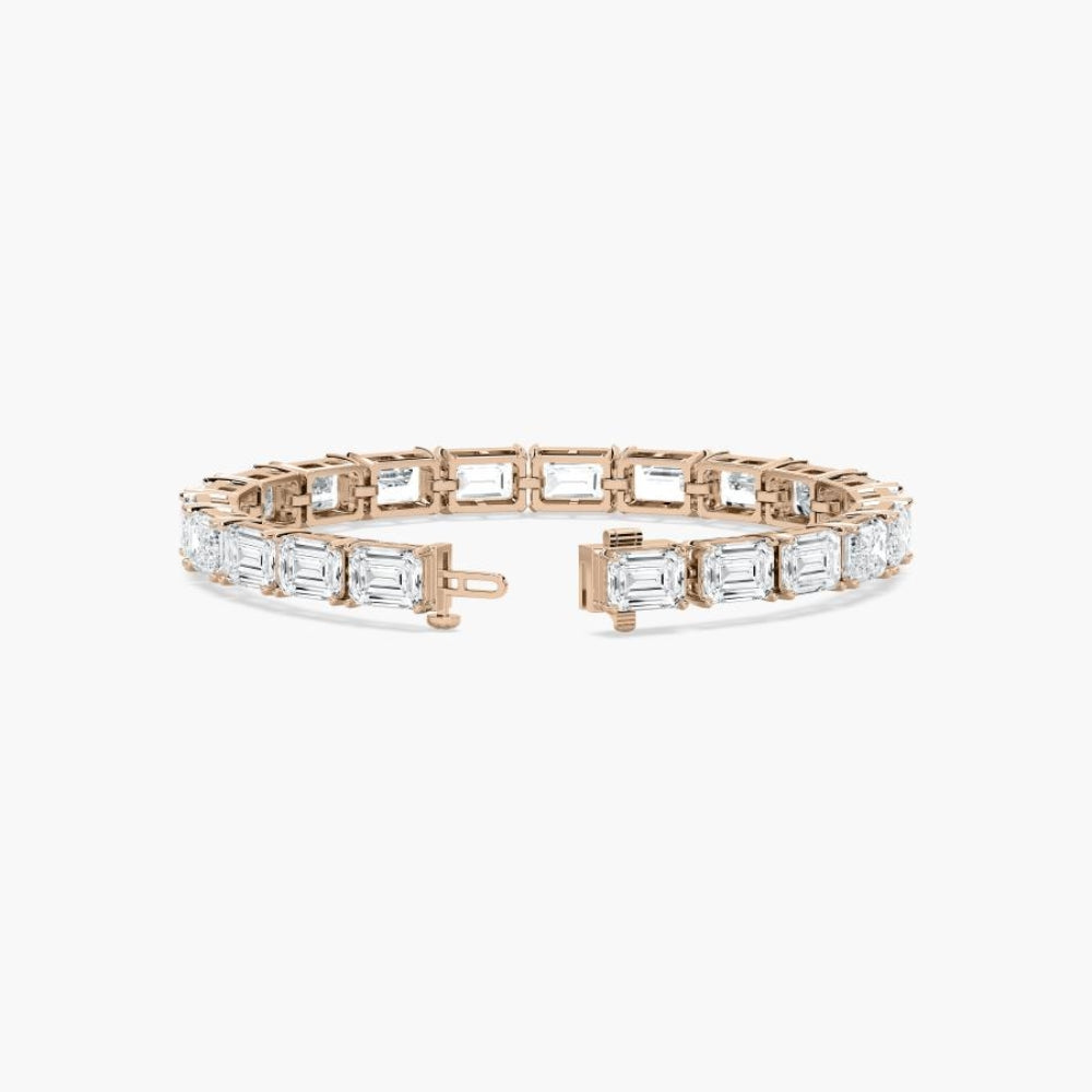 Ember 40 Carat Emerald Cut Lab Grown Diamonds Tennis Bracelet