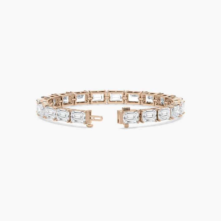 Ember 40 Carat Emerald Cut Lab Grown Diamonds Tennis Bracelet