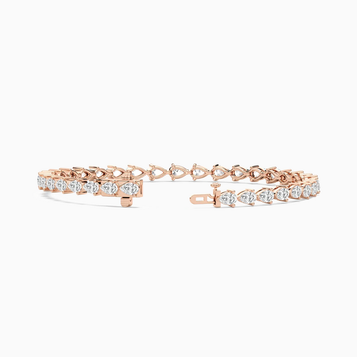 Gianna Pear Cut Lab Grown Diamond Curved Tennis Bracelet