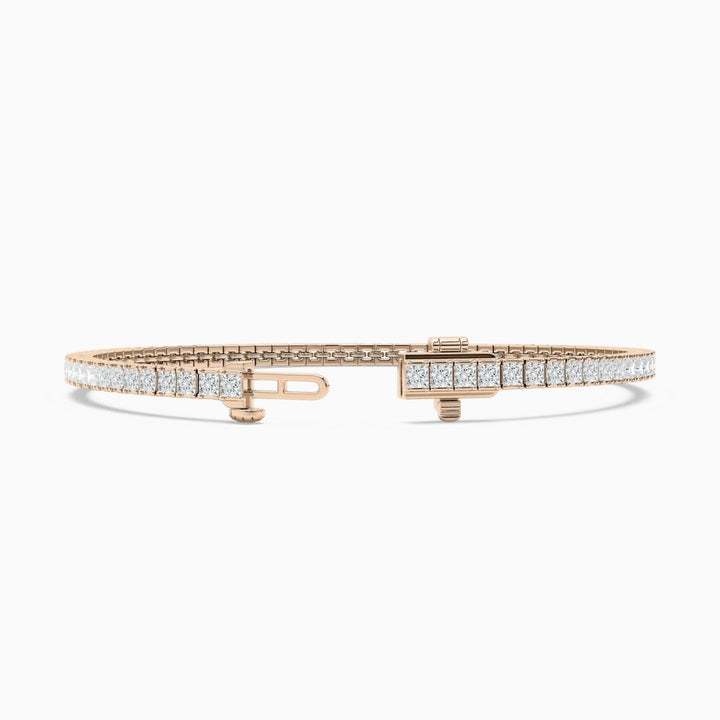 Breezy Princess Cut Lab Grown Diamond Tennis Bracelet