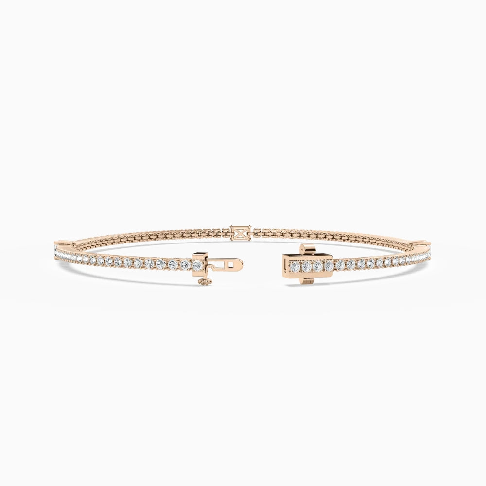 Ellie Round And Emerald Lab Grown Diamond Ingrid Tennis Bracelet