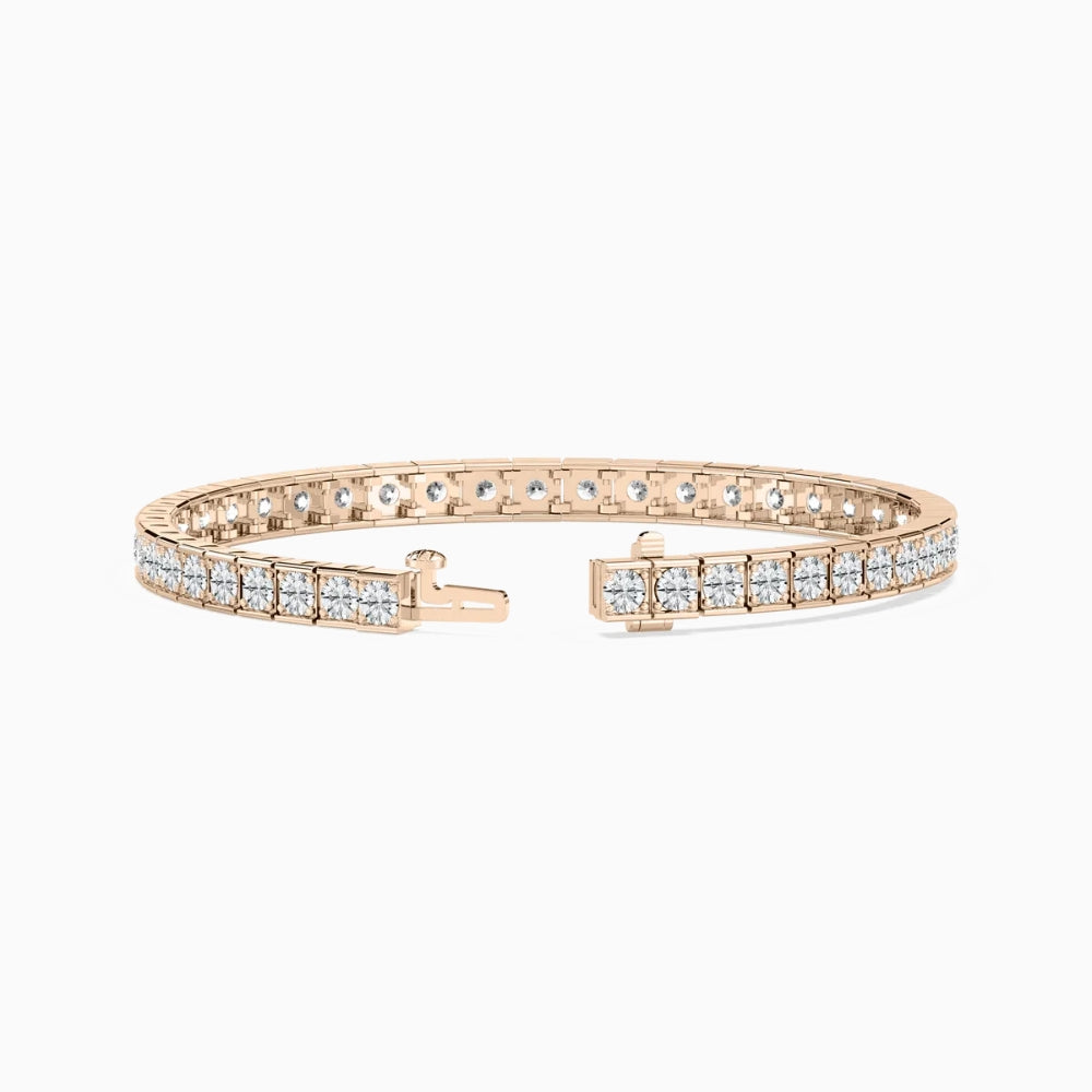 Clara Round Cut Lab Grown Diamond Gleaming Grid Bracelet