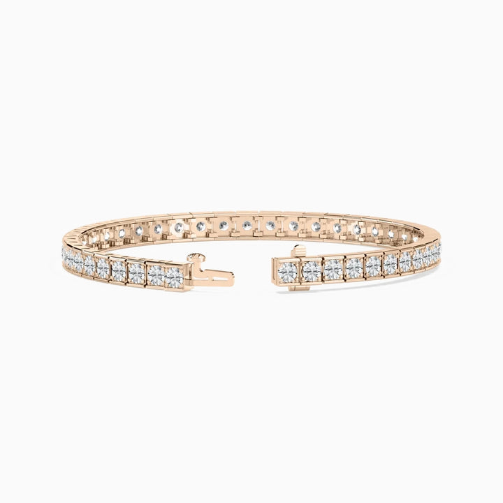 Clara Round Cut Lab Grown Diamond Gleaming Grid Bracelet