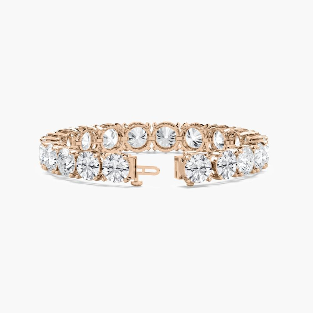 Cielo 40 Carat Round Cut Lab Grown Diamonds Tennis Bracelet