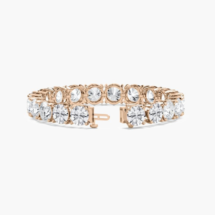 Cielo 40 Carat Round Cut Lab Grown Diamonds Tennis Bracelet
