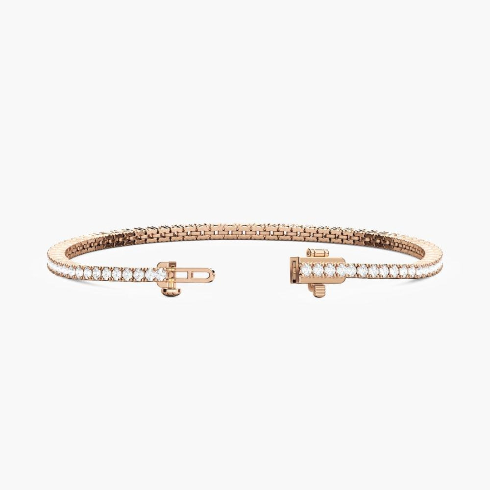 Maria Round Cut Lab Grown Diamond Sleek Tennis Bracelet